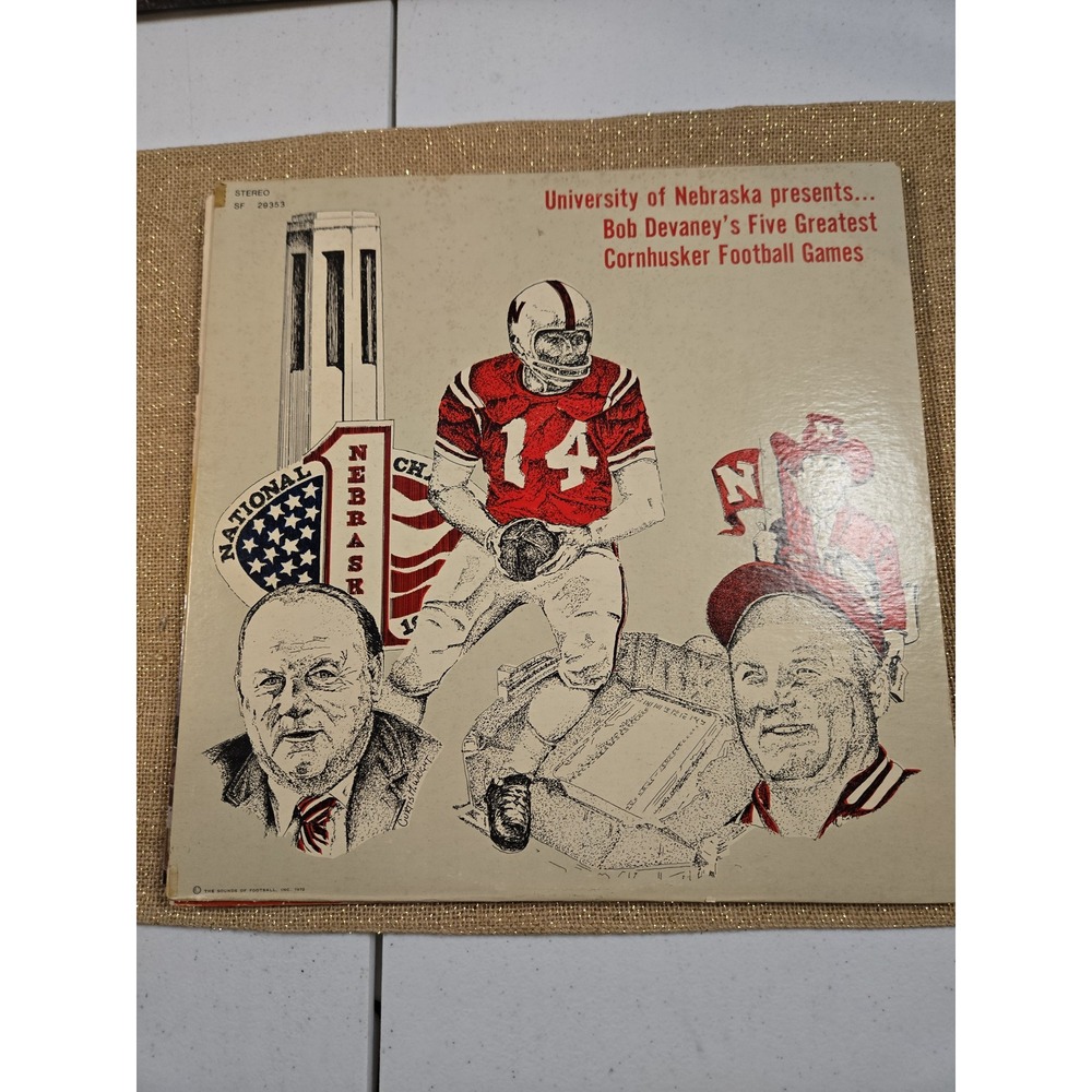 University of Nebraska Bob Devaney's Five Greatest Football Games Vinyl